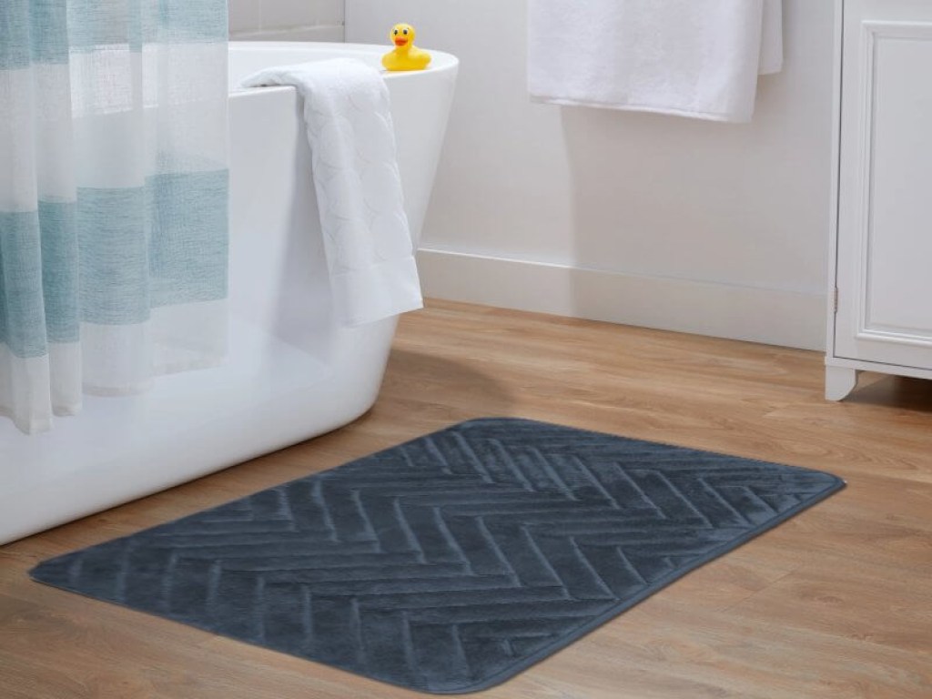 Πατάκι Μπάνιου Memory Foam Ανθρακί Γαρύφαλλο | Γαρύφαλλο - Λευκά Είδη